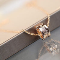 [Solara Jewelry]ZERO 1 PINK GOLD DIAMOND NECKLACE