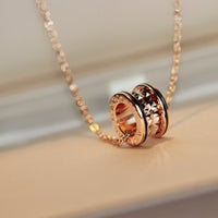 [Solara Jewelry]ZERO 1 ROCK ANHÄNGER ROSÉGOLD SCHWARZE HALSKETTE