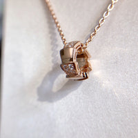 [Solara Jewelry]SERPENTI PEDANT DIAMOND PINK GOLD NECKLACE