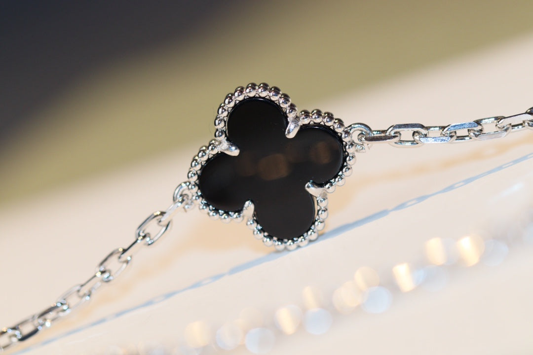 [Solara Jewelry]CLOVER 20 MOTIFS ONYX DIAMOND SILVER