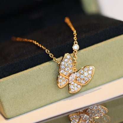 [Solara Jewelry]BUTTERFLY DIAMOND NECKLACE