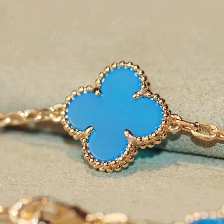 [Solara Jewelry]CLOVER 20 MOTIFS TURQUOISE GOLD
