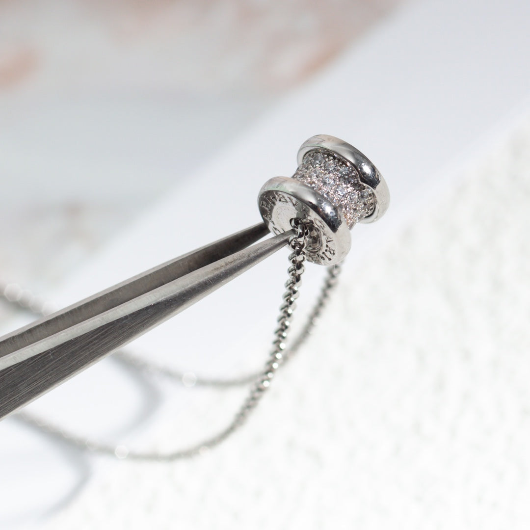 [Solara Jewelry]ZERO 1 SILVER DIAMOND NECKLACE
