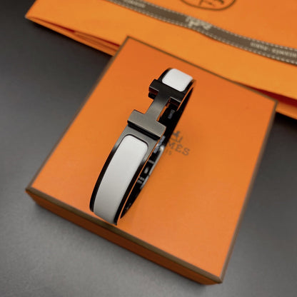 [Solara Jewelry]H BRACELET 12MM BLACK WHITE CERAMIC