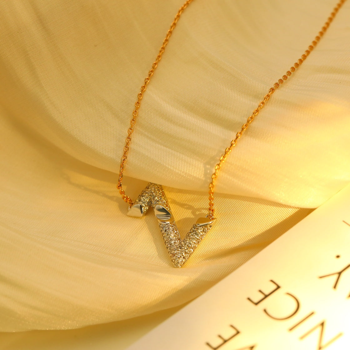 [Solara Jewelry]VOLT SILVER DIAMOND PEDANT NECKLACE