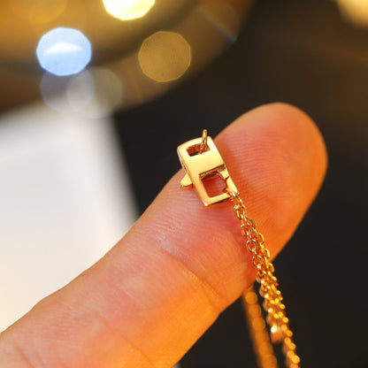 [Solara Jewelry]STAR AND SUN DIAMOND PINK GOLD NECKLACE