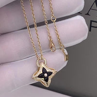 [Solara Jewelry]STAR PEDANT PINK GOLD DIAMOND NECKLACE