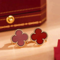 [Solara Jewelry]CLOVER MEDIUM 1 MOTIFS CARNELIAN  EARRINGS