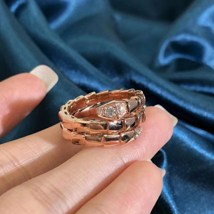 [Solara Jewelry]SERPENTS DOUBLE ROW DIAMOND RING