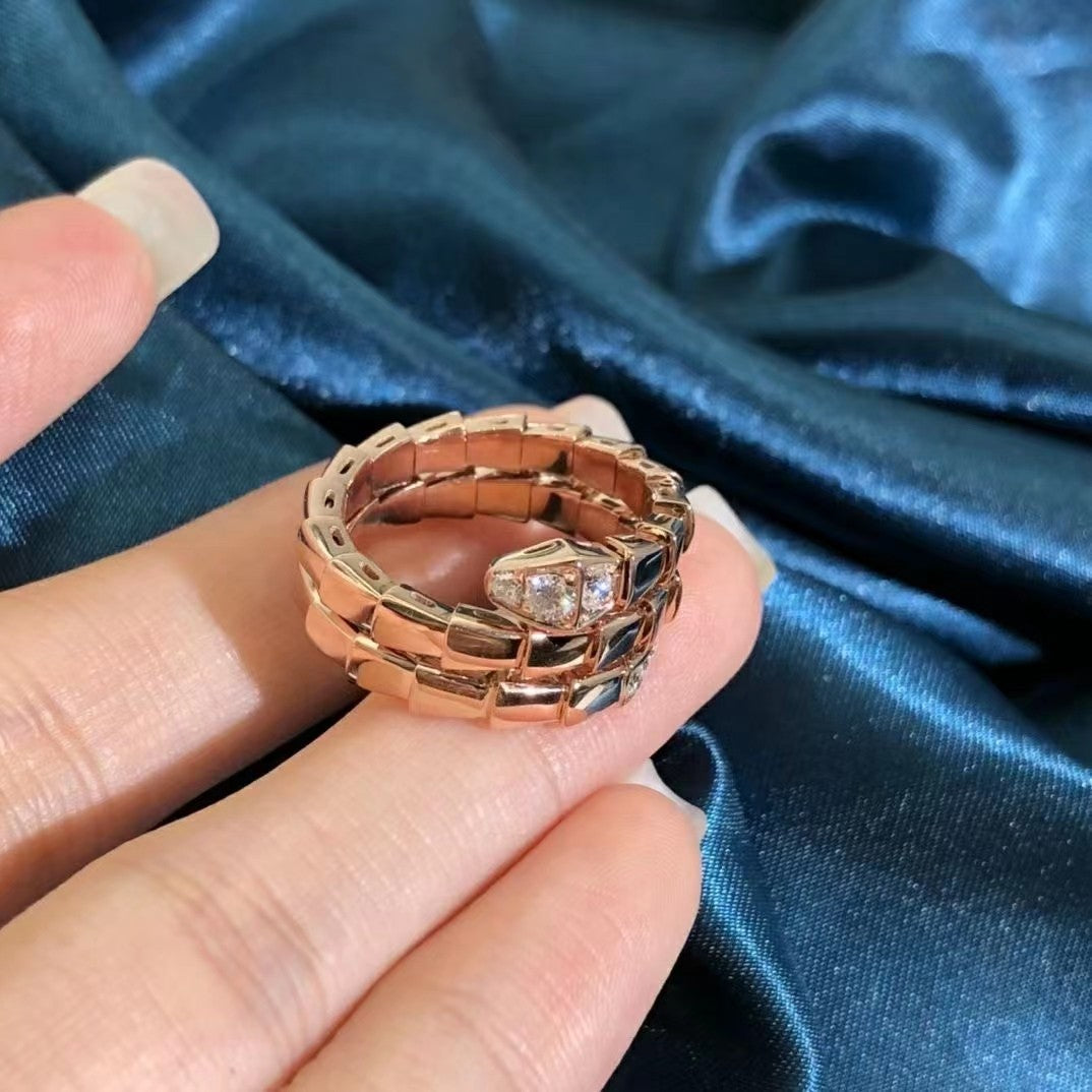 [Solara Jewelry]SERPENTS DOUBLE ROW DIAMOND RING