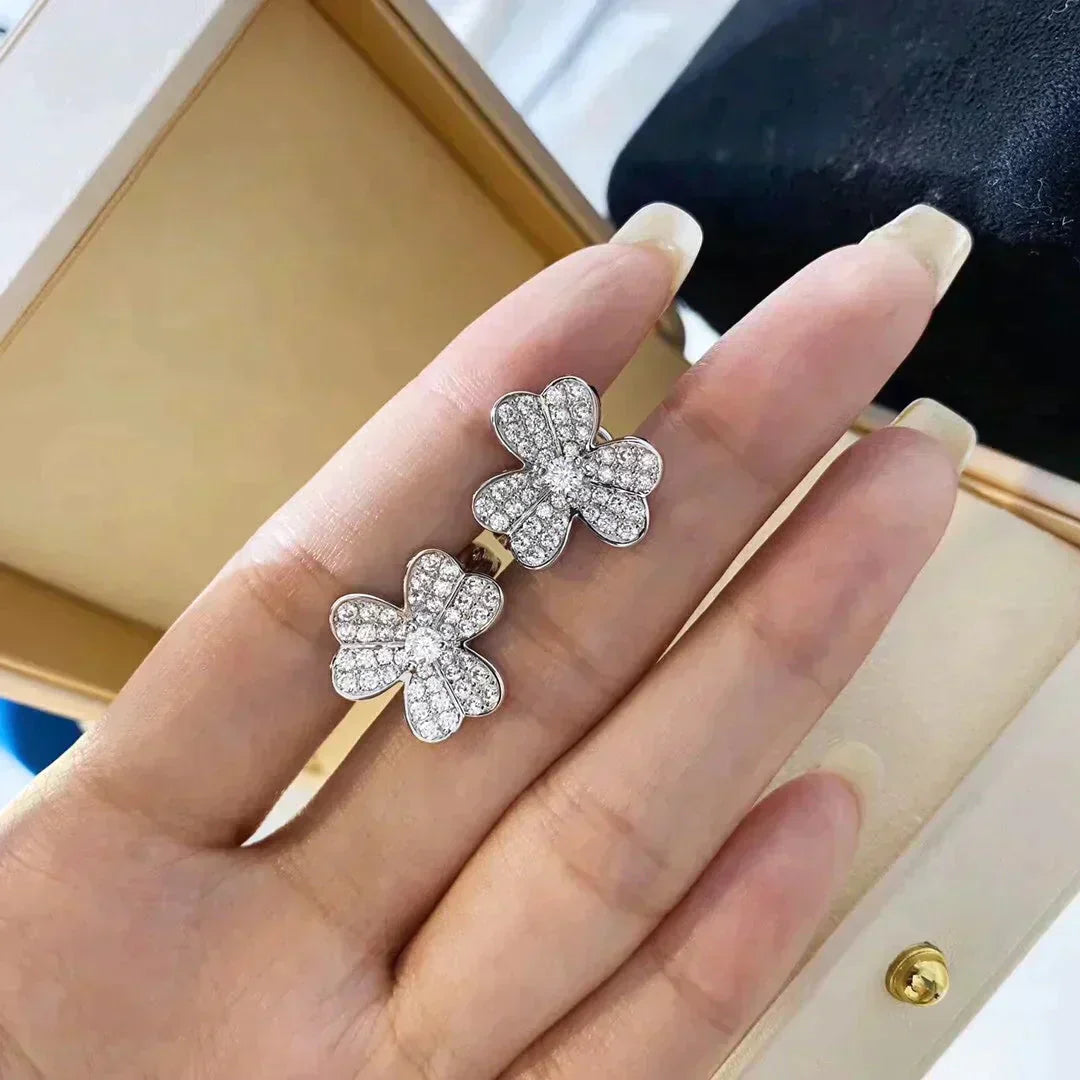 [Solara Jewelry]CLOVER COMOS DIAMOND EARRINGS SILVER