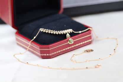 [Solara Jewelry]CLASH PINK GOLD NECKLACE