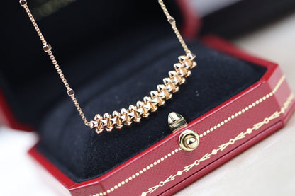 [Solara Jewelry]CLASH PINK GOLD NECKLACE