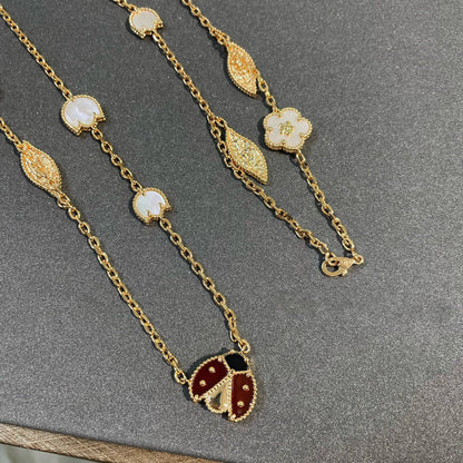 [Solara Jewelry]LUCKY SPRING 15 MOTIFS GOLD NECKLACE