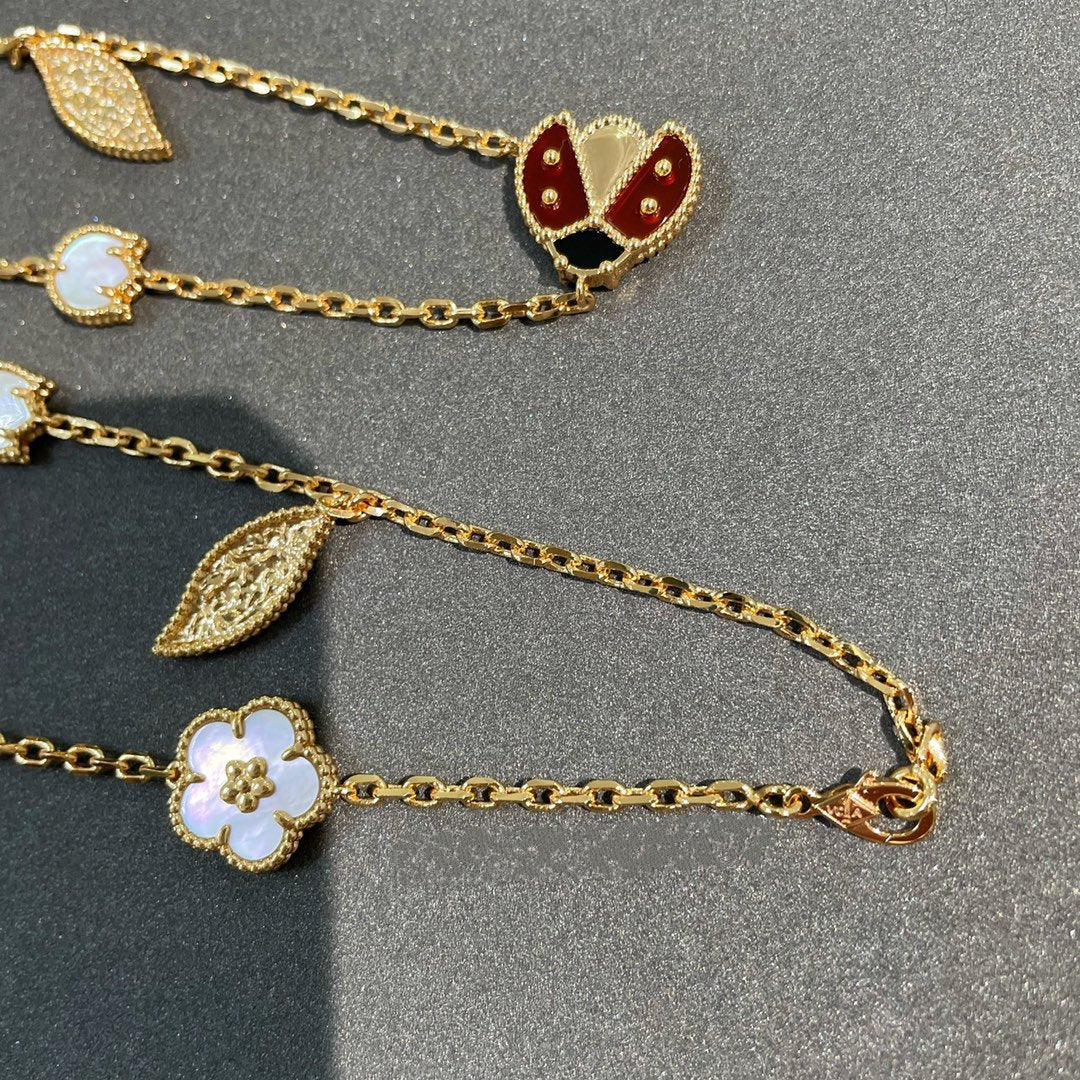 [Solara Jewelry]LUCKY SPRING 15 MOTIFS GOLD NECKLACE