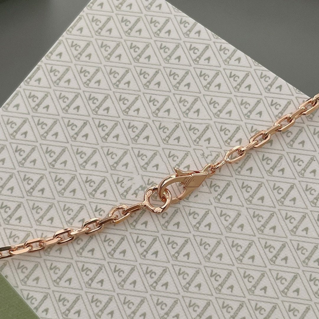 [Solara Jewelry]LUCKY SPRING 15 MOTIFS ROSE GOLD NECKLACE