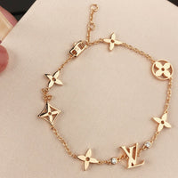[Solara Jewelry]STAR AND SUN 7 MOTIFS GOLD BRACELET