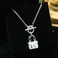 [Solara Jewelry]POP H PEDANT SILVER NECKLACE