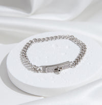 [Solara Jewelry]KELLY CHAIN SILVER DIAMOND BRACELET