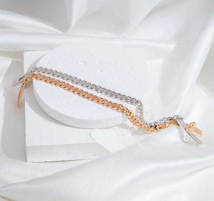 [Solara Jewelry]KELLY CHAIN SILVER DIAMOND BRACELET