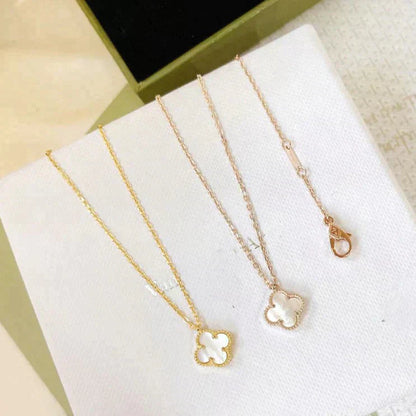 [Solara Jewelry]CLOVER MINI 9.5MM WHITE MOTHER-OF-PEARL NECKLACE
