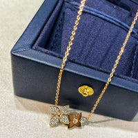 [Solara Jewelry]STAR BLOSSOM NECKLACE PINK GOLD DIAMONDS