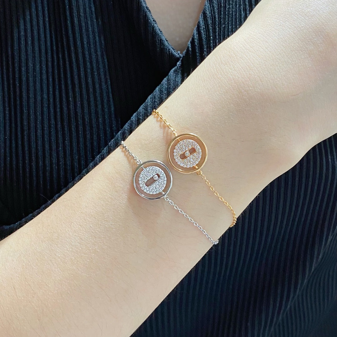 [Solara jewelry]LUCKY MOVE DIAMOND PAVED BRACELET