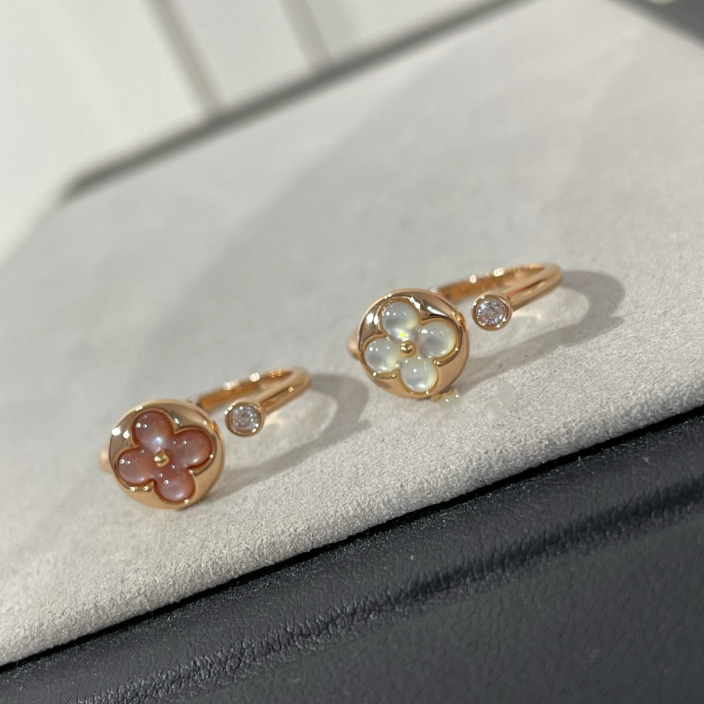 [Solara Jewelry]SUN 1 DIAMOND PINK MOP RING