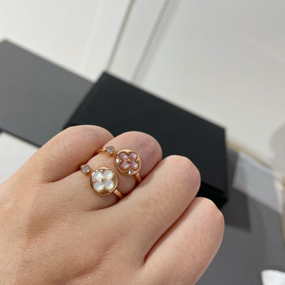 [Solara Jewelry]SUN 1 DIAMOND PINK MOP RING