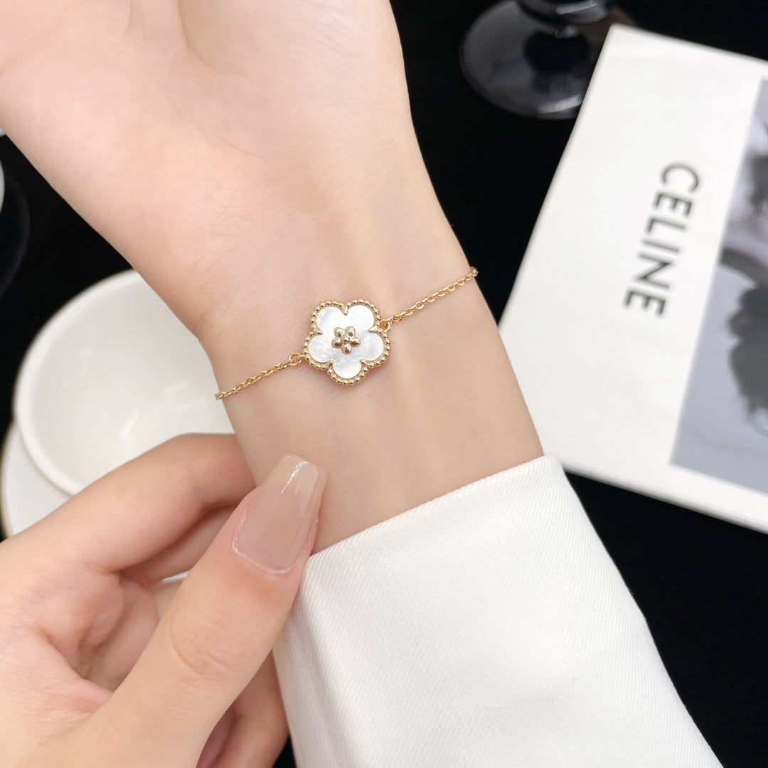 [Solara Jewelry]LUCKY SPRING ROSE GOLD MOP BRACELET