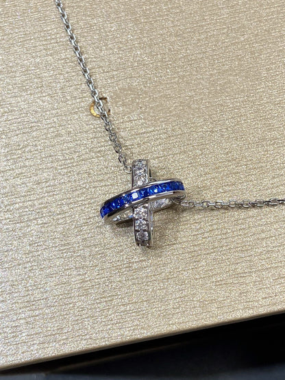 [Solara Jewelry]LIENS DIAMOND SILVER NECKLACE