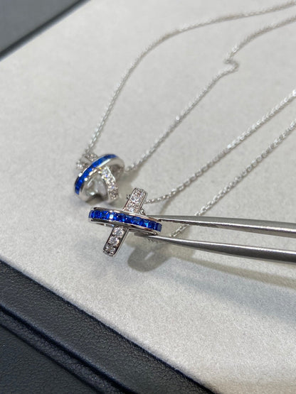 [Solara Jewelry]LIENS DIAMOND SILVER NECKLACE
