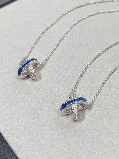 [Solara Jewelry]LIENS DIAMOND SILVER NECKLACE