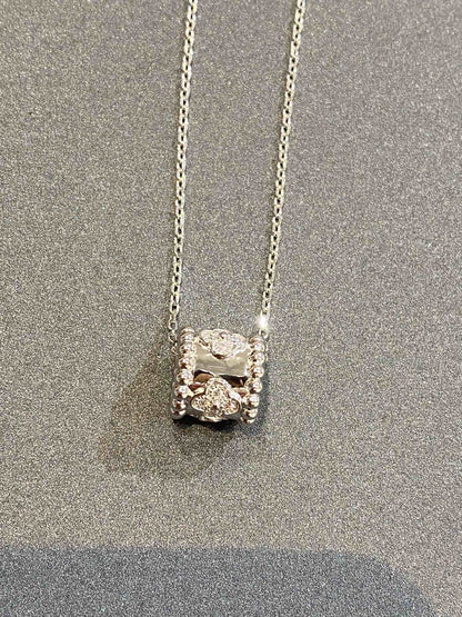 [Solara Jewelry]PERLEE PEDANT SIVLER DIAMOND NECKLACE