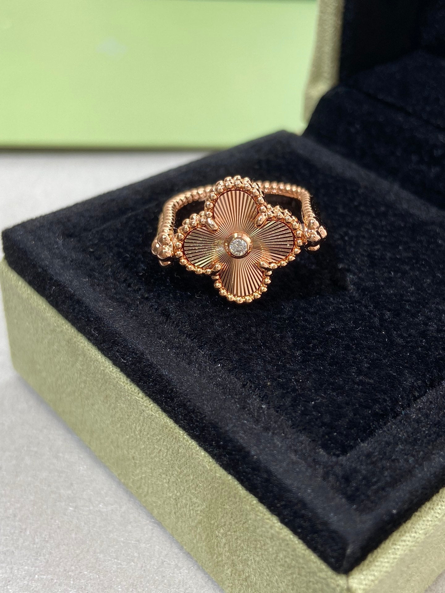 [Solara Jewelry]CLOVER RIVERSIBLE ROSE GOLD RING