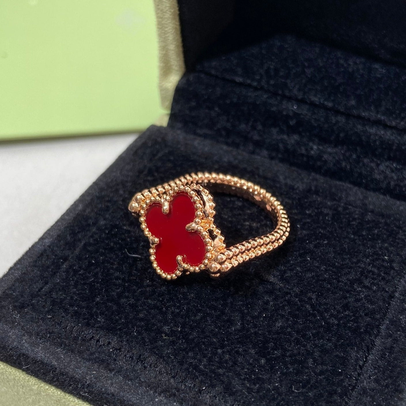 [Solara Jewelry]CLOVER RIVERSIBLE ROSE GOLD RING