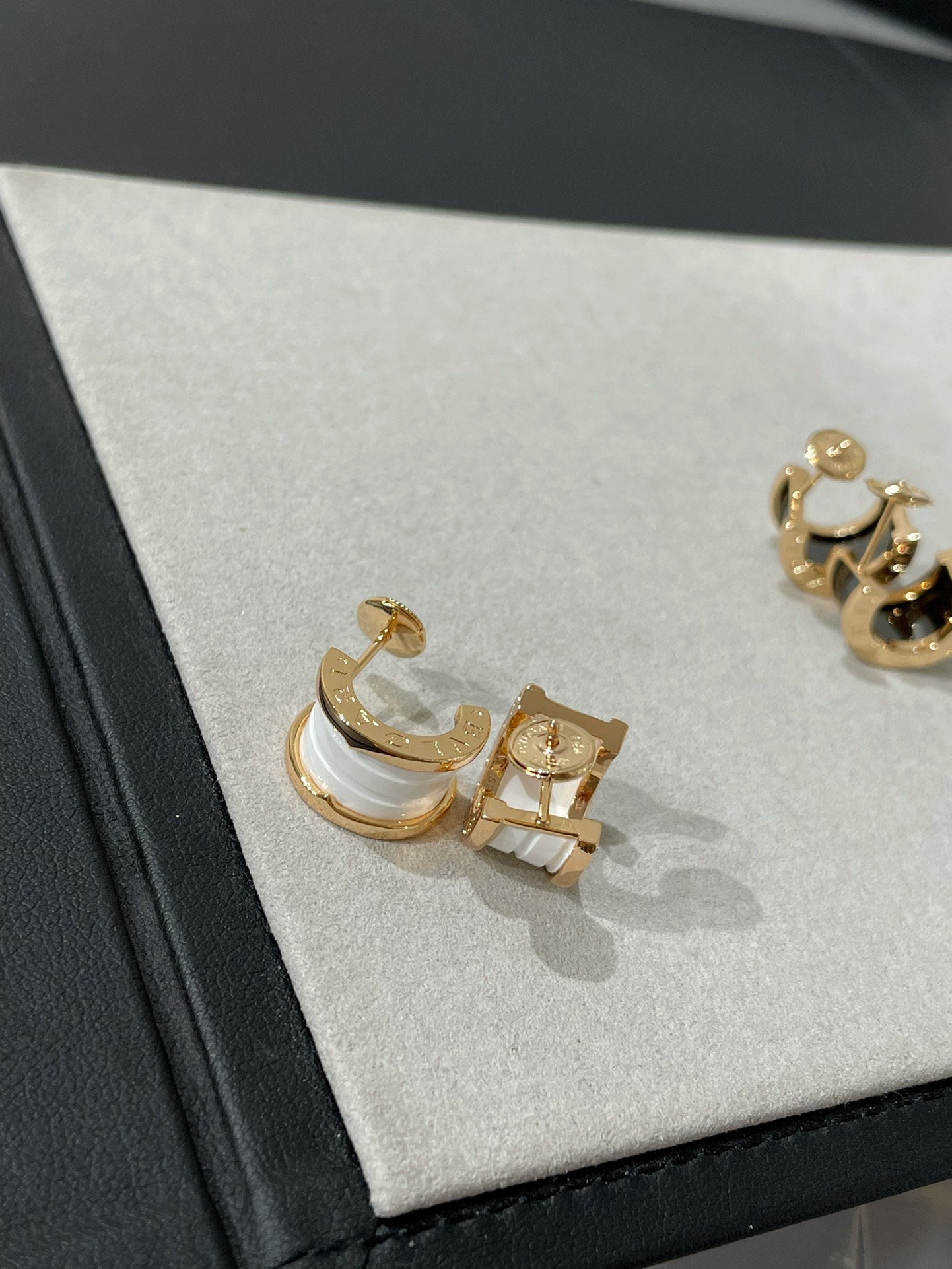 [Solara Jewelry]ZERO 1 PINK GOLD CERAMIC EARRINGS