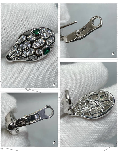 [Solara Jewelry]SERPENT DIAMOND STUD EARRINGS