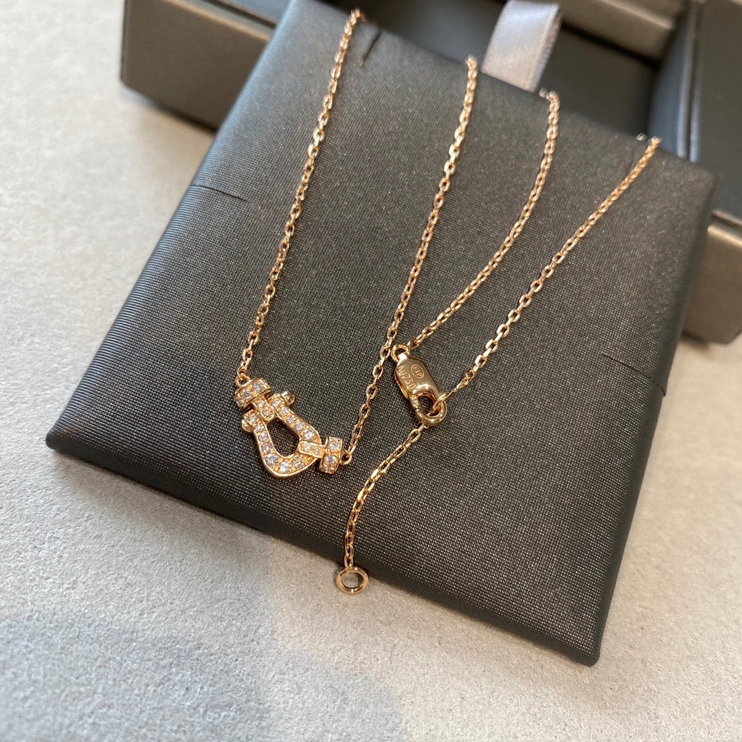 [Solara Jewelry]FORCE 10 DIAMOND PINK GOLD NECKLACE MINI MODEL