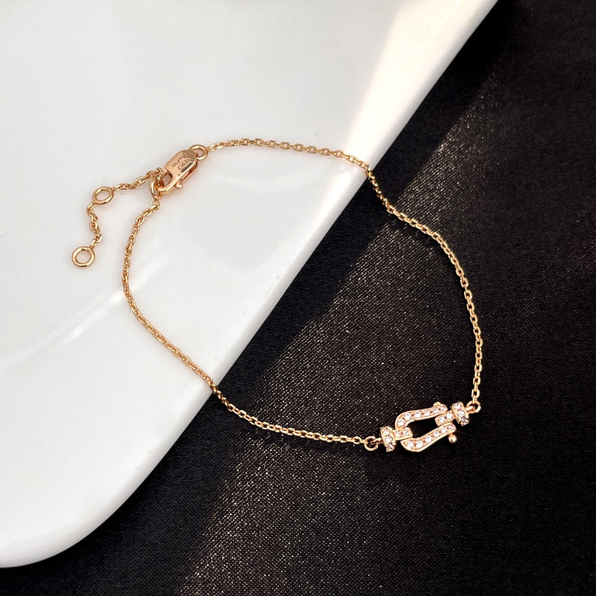 [Solara Jewelry]FORCE 10 FULL DIAMOND BUCKLE CHAIN LINK MINI MODEL
