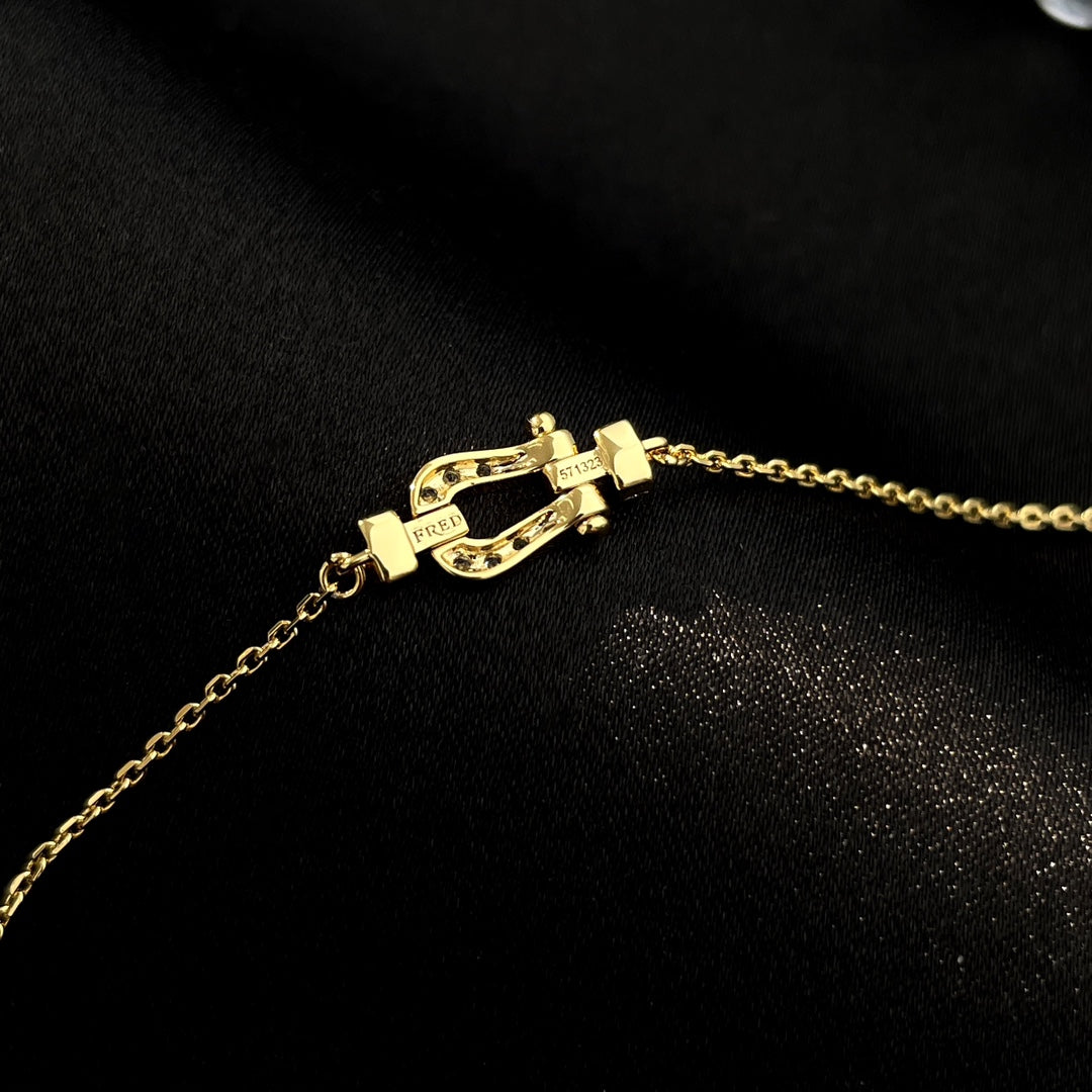 [Solara Jewelry]FORCE 10 FULL DIAMOND BUCKLE CHAIN LINK MINI MODEL