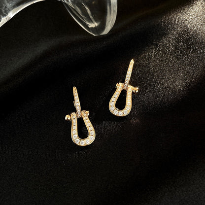 [Solara Jewelry]FORCE 10 FULL DIAMOND DROP EARRINGS MEDIUM MODEL