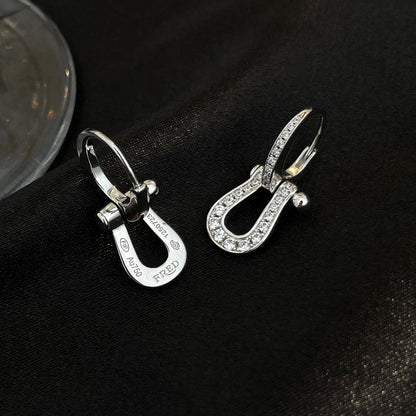 [Solara Jewelry]FORCE 10 FULL DIAMOND DROP EARRINGS MEDIUM MODEL