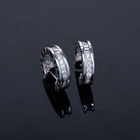 [Solara Jewelry]ZERO 1 MINI SILVER DIAMOND EARRINGS