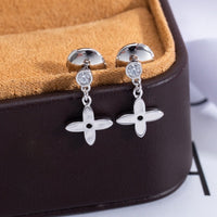 [Solara Jewelry]VIDYLLE SILVER DIAMOND MINI DROP EARRINGS