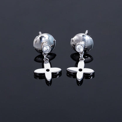 [Solara Jewelry]VIDYLLE SILVER DIAMOND MINI DROP EARRINGS