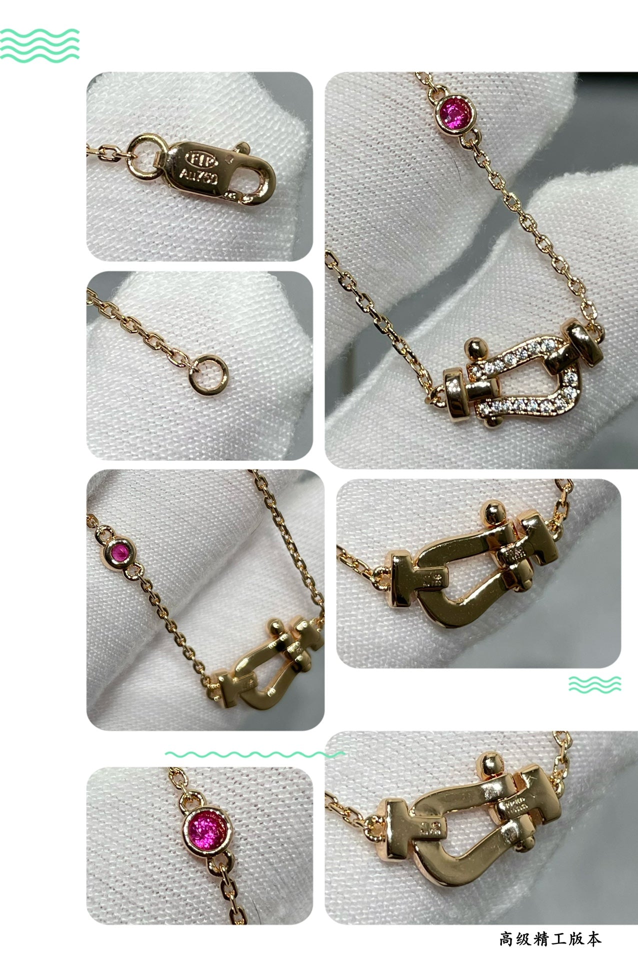 [Solara Jewelry]FORCE 10 DIAMOND PINK GOLD NECKLACE