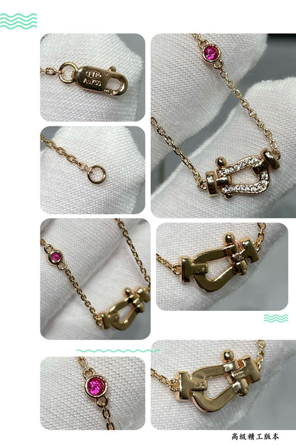 [Solara Jewelry]FORCE 10 DIAMOND PINK GOLD NECKLACE