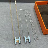 [Solara Jewelry]POP H SKY BLUE NECKLACE