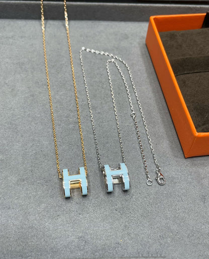 [Solara Jewelry]POP H SKY BLUE NECKLACE